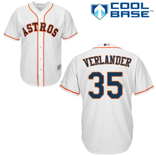 Astros #35 Justin Verlander White New Cool Base Stitched MLB Jersey